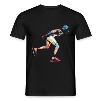 Schlittschuhlaufen Eiskunstlaufen - Männer T-Shirt - Schwarz - Vorne - AI Model Male 178 light (178cm)