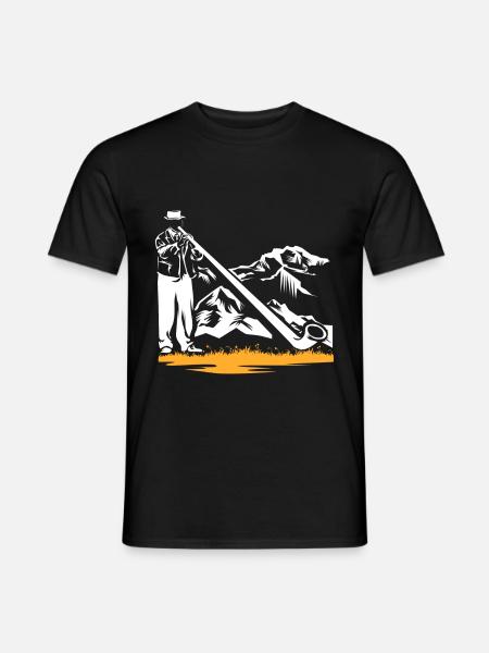 Alphorn Alps - Men's T-Shirt - black