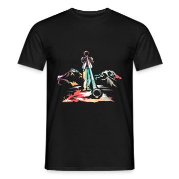 Alpes de cor des Alpes - T-shirt homme - noir - Devant - AI Model Male 178 light (178cm)