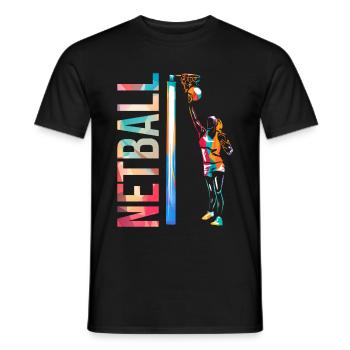 Netball - T-shirt homme - noir - Devant - AI Model Male 178 light (178cm)