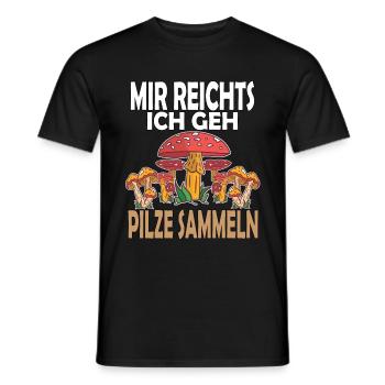 Pilzsammler Pilsjäger Pilsejäger Pilzsaison Herbst - Männer T-Shirt - Schwarz - Vorne - AI Model Male 178 light (178cm)