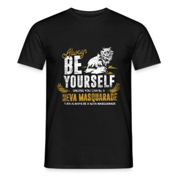 Chat Neva Masquerade - T-shirt homme - noir - Devant - AI Model Male 178 light (178cm)