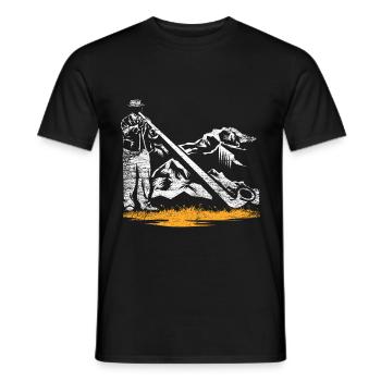 Alpes de cor des Alpes - T-shirt homme - noir - Devant - AI Model Male 178 light (178cm)