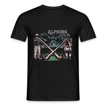 Alpes de cor des Alpes - T-shirt homme - noir - Devant - AI Model Male 178 light (178cm)