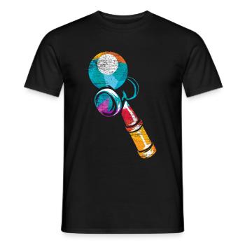 Kendama - Männer T-Shirt - Schwarz - Vorne - AI Model Male 178 light (178cm)