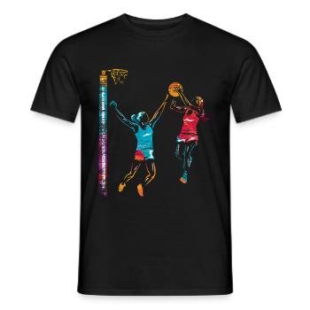 Netzball - Männer T-Shirt - Schwarz - Vorne - AI Model Male 178 light (178cm)