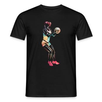 Netzball - Männer T-Shirt - Schwarz - Vorne - AI Model Male 178 light (178cm)