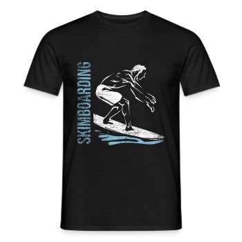 Skimboarding - Männer T-Shirt - Schwarz - Vorne - AI Model Male 178 light (178cm)
