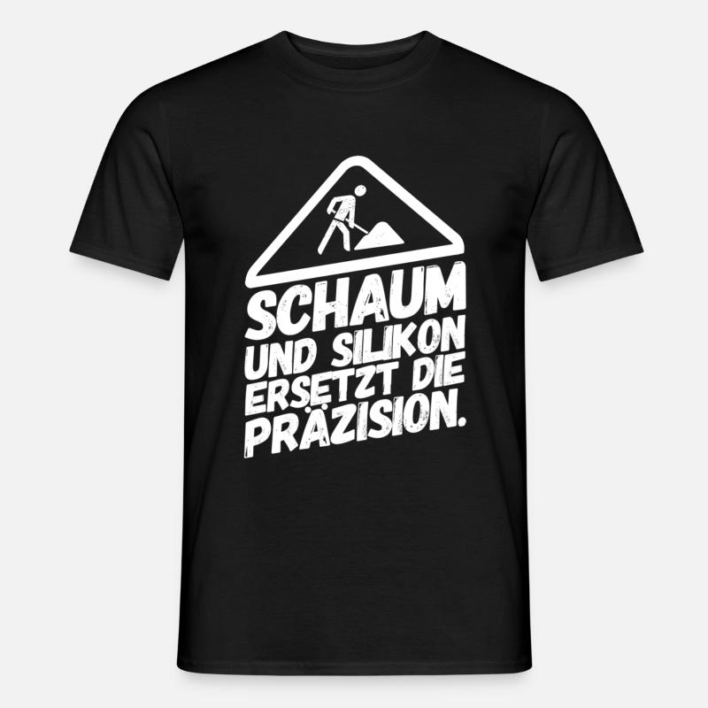 Bauarbeiter Baustelle Silikon - Männer T-Shirt - Schwarz