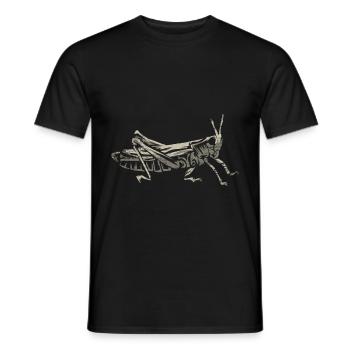 Large swamp locust - Men's T-Shirt - black - Front - AI Model Male 178 light (178cm)