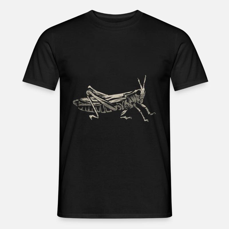 Große Sumpf-Heuschrecke - Männer T-Shirt - Schwarz