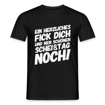 Lustige Sprüche Fick Dich - Männer T-Shirt - Schwarz - Vorne - AI Model Male 178 light (178cm)