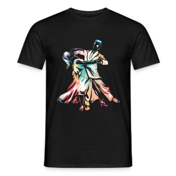 Foxtrott-Tanz - Männer T-Shirt - Schwarz - Vorne - AI Model Male 178 light (178cm)