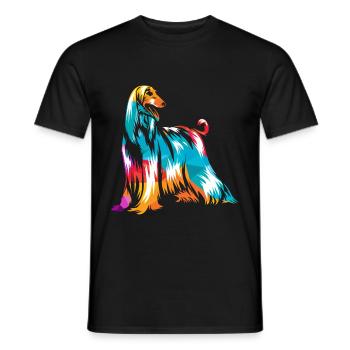 Windhund - Männer T-Shirt - Schwarz - Vorne - AI Model Male 178 light (178cm)