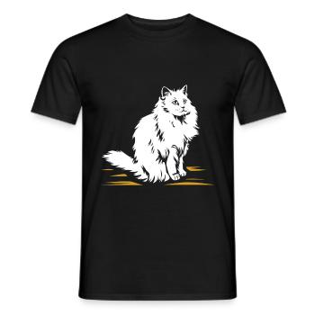 Ragdoll-Katze - Männer T-Shirt - Schwarz - Vorne - AI Model Male 178 light (178cm)