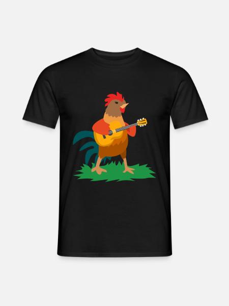 Chicken guitar - Men's T-Shirt - black