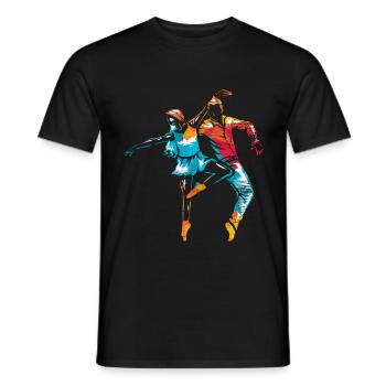 Jazz-Tanz - Männer T-Shirt - Schwarz - Vorne - AI Model Male 178 light (178cm)