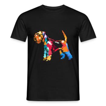 Lakeland Terrier Chien - T-shirt homme - noir - Devant - AI Model Male 178 light (178cm)