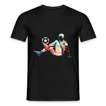 Freestyle soccer football football - T-shirt homme - noir - Devant - AI Model Male 178 light (178cm)