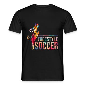 Freestyle Football Soccer Soccer - T-shirt homme - noir - Devant - AI Model Male 178 light (178cm)