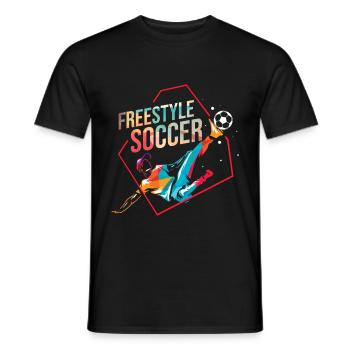 Freestyle soccer football football - T-shirt homme - noir - Devant - AI Model Male 178 light (178cm)