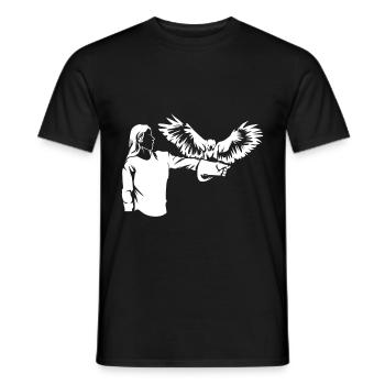 falconry - Men's T-Shirt - black - Front - AI Model Male 178 light (178cm)