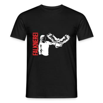 Falknerei - Männer T-Shirt - Schwarz - Vorne - AI Model Male 178 light (178cm)