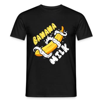 Ich liebe Bananenmilch Shake Milch und Banane - Männer T-Shirt - Schwarz - Vorne - AI Model Male 178 light (178cm)