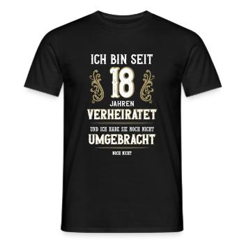 18 Jahre Verheiratet Türkishochzeit Geschenk - Männer T-Shirt - Schwarz - Vorne - AI Model Male 178 light (178cm)