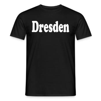 Dresden - Männer T-Shirt - Schwarz - Vorne - AI Model Male 178 light (178cm)