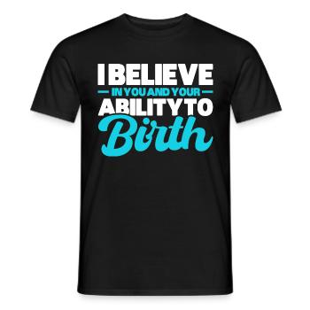 Obstétricien Sage-femme Doula Cadeau - T-shirt homme - noir - Devant - AI Model Male 178 light (178cm)