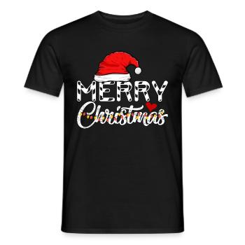 Weihnachtsmann Lebkuchen Rentier Winter - Männer T-Shirt - Schwarz - Vorne - AI Model Male 178 light (178cm)