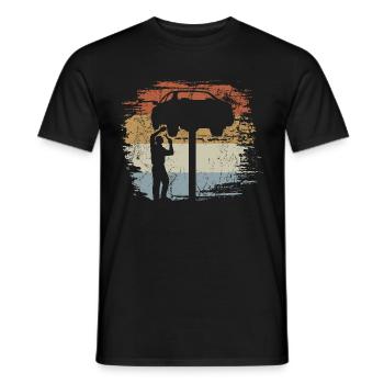 Car Mechanic - Workshop - Mechanic - Men's T-Shirt - black - Front - AI Model Male 178 light (178cm)