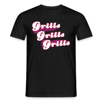 Grills Grills Grills - Men's T-Shirt - black - Front - AI Model Male 178 light (178cm)