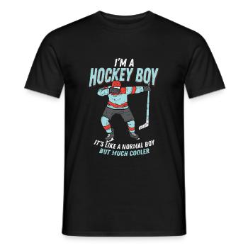 Dabbing Hockey Boy Gift - Men's T-Shirt - black - Front - AI Model Male 178 light (178cm)