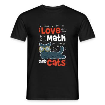 Maths - Men's T-Shirt - black - Front - AI Model Male 178 light (178cm)
