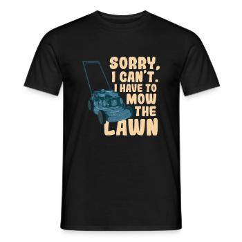 Garten Rasenmäher Rasenpflege Geschenk - Männer T-Shirt - Schwarz - Vorne - AI Model Male 178 light (178cm)