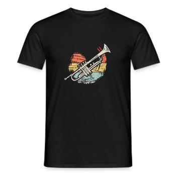Trompete - Männer T-Shirt - Schwarz - Vorne - AI Model Male 178 light (178cm)