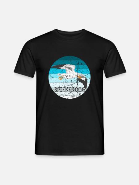 Spiekeroog Insel Nordsee Retro - Männer T-Shirt - Schwarz