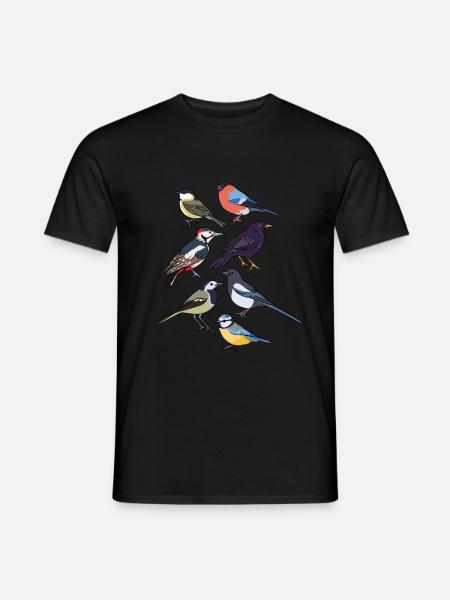 Garden birds birds - Men's T-Shirt - black