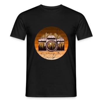 Photo Photo Rétro Photo Vintage Photo - T-shirt homme - noir - Devant - AI Model Male 178 light (178cm)