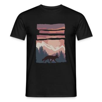 Fuchs Waldtier Geschenk - Männer T-Shirt - Schwarz - Vorne - AI Model Male 178 light (178cm)