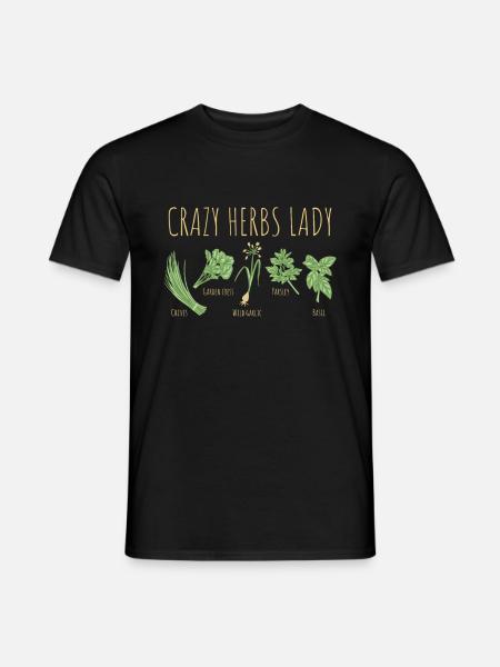Herbs Crazy Herbs Lady - Men's T-Shirt - black