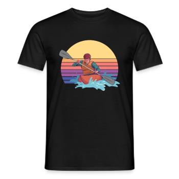 Kajak Kajakfahren Kanu - Männer T-Shirt - Schwarz - Vorne - AI Model Male 178 light (178cm)