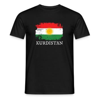 Kurdistan - Männer T-Shirt - Schwarz - Vorne - AI Model Male 178 light (178cm)