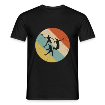 Badmintonspieler Badminton Retro - Männer T-Shirt - Schwarz - Vorne - AI Model Male 178 light (178cm)
