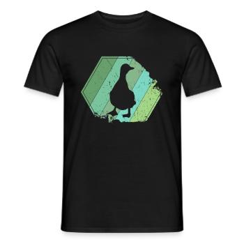Duck Retro - Men's T-Shirt - black - Front - AI Model Male 178 light (178cm)