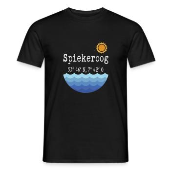 Spiekeroog Koordninaten, Spiekeroog - Männer T-Shirt - Schwarz - Vorne - AI Model Male 178 light (178cm)