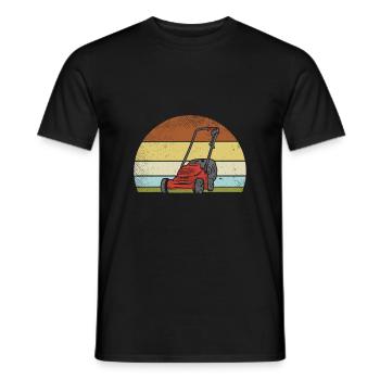 Gärtner Rasenmäher Rasenpflege - Männer T-Shirt - Schwarz - Vorne - AI Model Male 178 light (178cm)