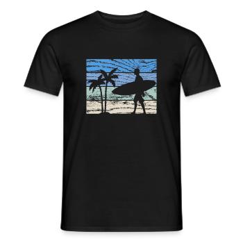 Surfeur surfeur - T-shirt homme - noir - Devant - AI Model Male 178 light (178cm)
